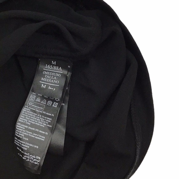 AllSaints Rita Oversize Tee Top Women's Medium M Black Long Sleeve Drop Shoulder - Picture 6 of 6